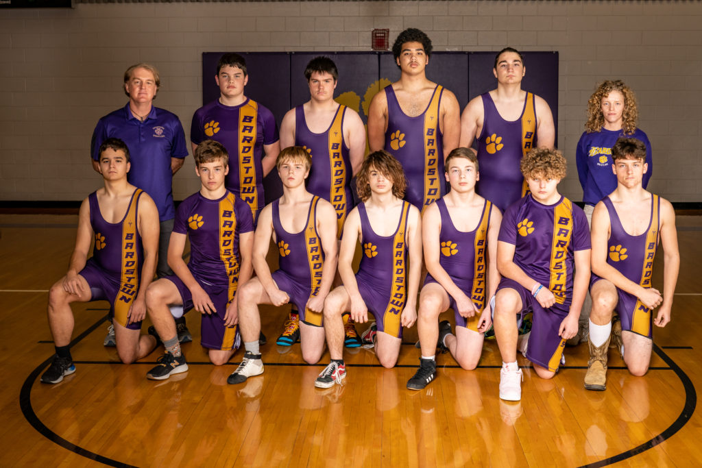 Team photo of Bardstown High School wrestling